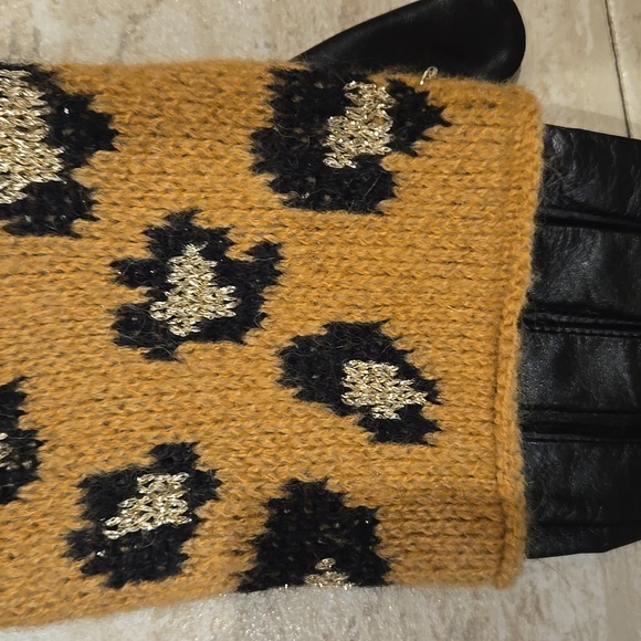 NWT Juicy Couture Los Angeles Black Label Leopard Mitt Gloves - Picture 2 of 10